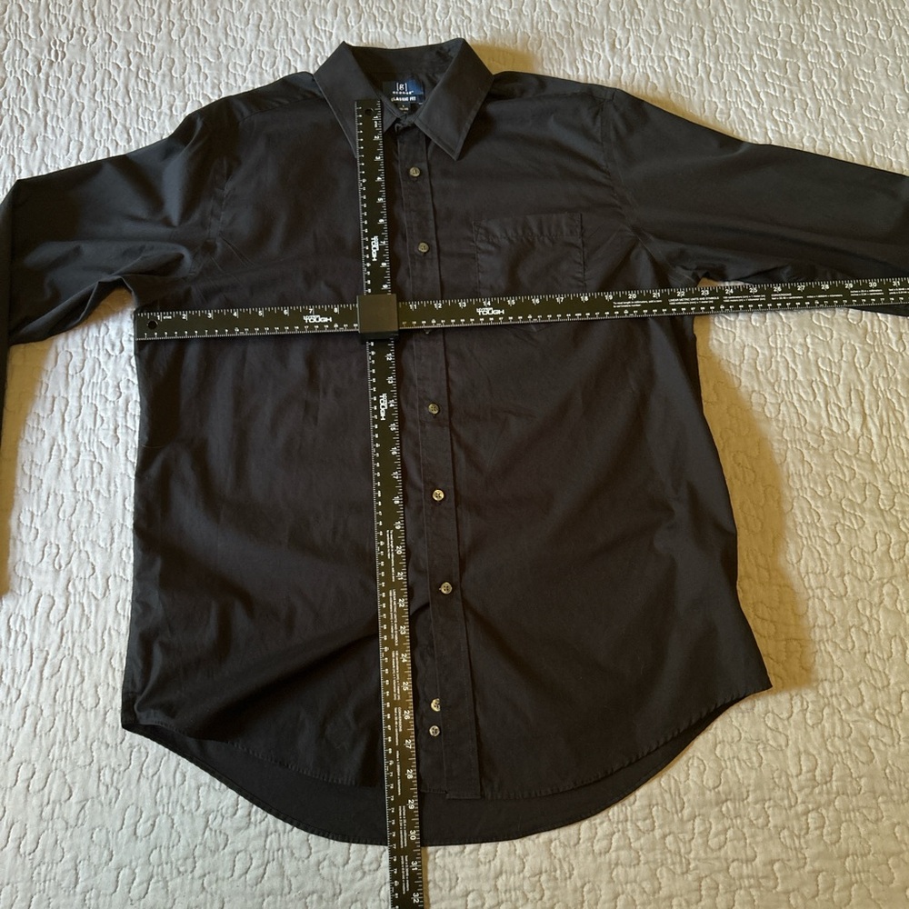 George Men's Black Casual Button Down Shirt - Picture 6 of 6